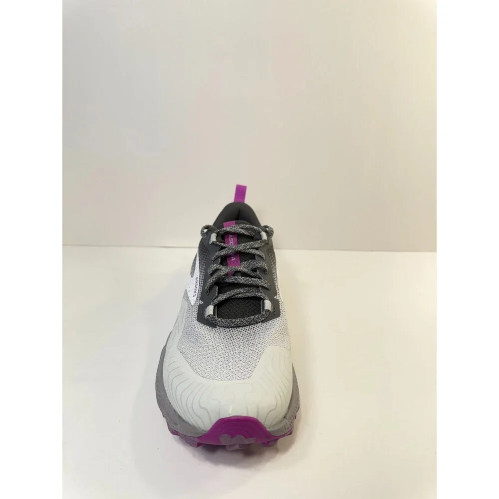 01767 Brooks Womens Brooks Cascadia 17 Trail, Grey/Purple, Running Shoes-US 9.5 - Picture 2 of 5